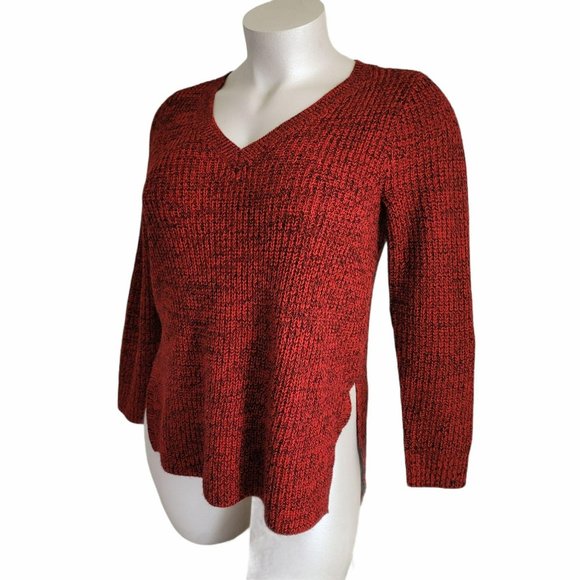 Torrid Red Sweater Top Shirt Black Fleck Knit Sweater Woman's Plus Size 1X LH805 - Picture 2 of 6